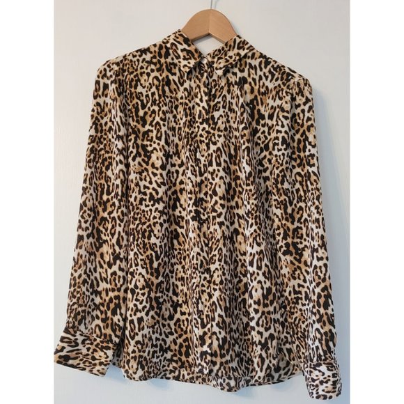 Banana Republic Dillon Classic Fit Shirt, Cheetah Print Size M - Picture 1 of 2
